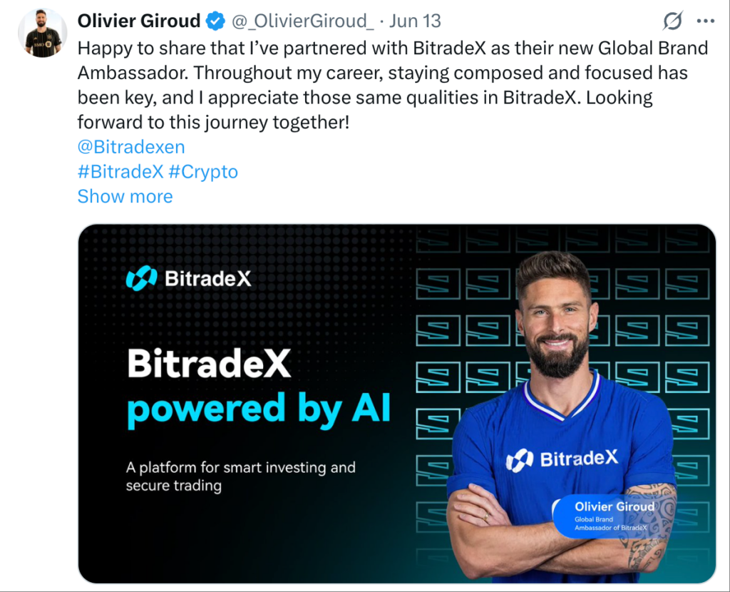 Olivier Giroud join bitradex